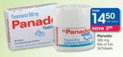Panado 500mg Box or Tub 24 Tablets-Per Pack