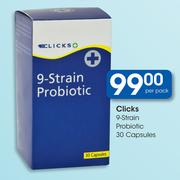 Clicks 9-Strain Probiotic 30 Capsules-Per Pack