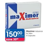 Maximor Advance For Men 4 Capsules-Per Pack