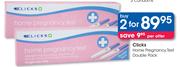 Clicks Home Pregnancy Test Double pack-2's