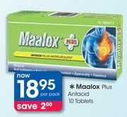 Maalox Plus Antacid 10 Tablets-Per Pack