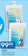 Clicks Flight Socks Small Or Medium-1Pair Pack Each