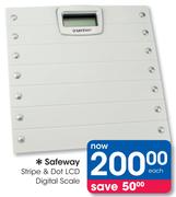 Safeway Stripe & Dot LCD Digital Scale
