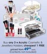 Acrylic Cosmetic & Jewellery Holders-Each