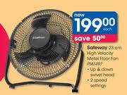 Safeway 23cm High Velocity Metal Floor Fan PIA1497