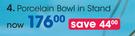 Clicks Porcelain Bowl in Stand