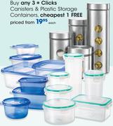Clicks Canisters & Plastic Storage Containers-Each