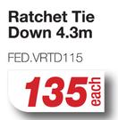 Ratchet Tie Down 4.3m FED.VRTD115