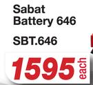 Sabat Battery 646 SBT.646-Each