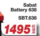 Sabat Battery 638 SBT.638-Each