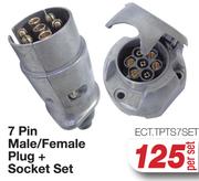 7 Pin Male/Female Plug + Socket Set ECT.TPTS7SET-Per Set