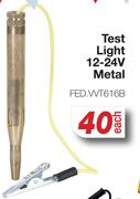 Test Light 12-24V Metal FED.WT616B-Each