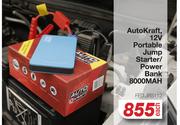Auto Kraft 12V Portable Jump Starter/Power Bank 8000 mAh FED.JBS112
