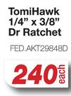 Tomi Hawk 1/4" x 3/8" Dr Ratchet FED.AKT29848D