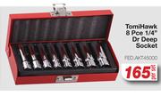 Tomi Hawk 8 Pce 1/4" Dr Deep Socket FED.AKT45000-Per Set