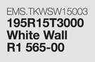 Tackies 195R15T3000 White Wall EMS.TKWSW15003