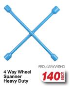 4 Way Wheel Spanner Heavy Duty FED.4WAYWHD-Each