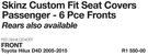 Skinz Custom Fit 6 Piece Front Seat Covers For Toyota Hilux D4D 2005-2015 FED.SKHILGD4DFF 