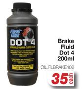 Brake Fluid Dot 4 OIL.FLBRAKE402-200ml Each