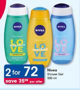 Nivea Shower Gel-2x500ml Per Offer