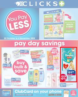 Clicks : You Pay Less (22 Oct - 4 Nov 2019), page 1