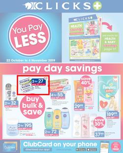 Clicks : You Pay Less (22 Oct - 4 Nov 2019), page 1