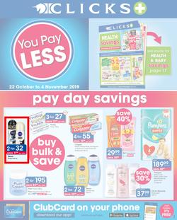 Clicks : You Pay Less (22 Oct - 4 Nov 2019), page 1