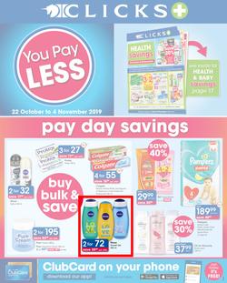Clicks : You Pay Less (22 Oct - 4 Nov 2019), page 1