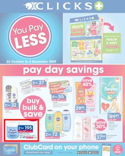 Clicks : You Pay Less (22 Oct - 4 Nov 2019), page 1