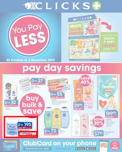 Clicks : You Pay Less (22 Oct - 4 Nov 2019), page 1