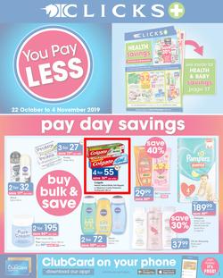 Clicks : You Pay Less (22 Oct - 4 Nov 2019), page 1