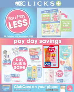 Clicks : You Pay Less (22 Oct - 4 Nov 2019), page 1