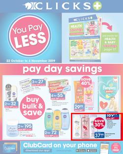 Clicks : You Pay Less (22 Oct - 4 Nov 2019), page 1