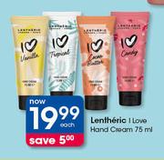 Lentheric I Love Hand Cream-75ml Each