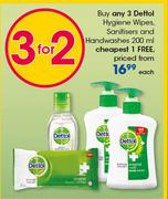 Dettol Hygiene Wipes, Sanitisers And Handwashes-200ml Each