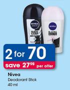 Nivea Deodorant Stick-2x40ml Per Offer