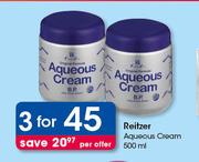 Reitzer Aqueous Cream-3x500ml Per Offer