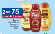 Garnier Ultimate Blends Shampoo Or Conditioner-2x400ml Per Offer