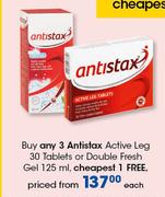 Antistax Active Leg 30 Tablets Or Double Fresh Gel 125ml-Each