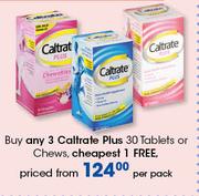 Caltrate Plus-30 Tablets Or Chews-Per Pack