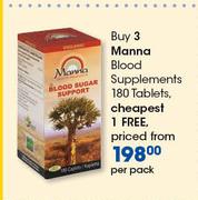 Manna Blood Supplements-180 Tablets Per Pack