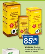 Vitaforce Original Schweden Bitter 100ml, 200ml Or 500ml-Each