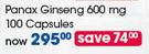 GNC Panax Ginseng 600mg-100 Capsules Per Pack