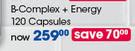 GNC B-Complex + Energy-120 Capsules Per Pack