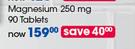 GNC Magnesium 250mg-90 Tablets Per Pack