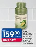 GNC Herbal Plus Garcinia Cambogia 500mg-90 Capsules Per Pack