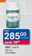GNC CoQ-10 200mg-30 Softgels-Per Pack
