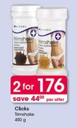 Clicks Trimshake-2x450g Per Offer