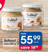 Buttanut Jars-250g Each