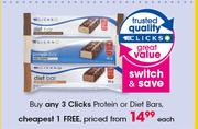 Clicks Protein Or Diet Bars-Each